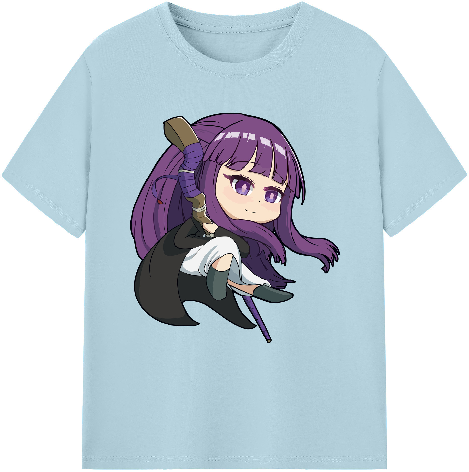 （画像用） 葬送のフリーレン Frieren 綿100％半袖Tシャツ（フロントプリント）